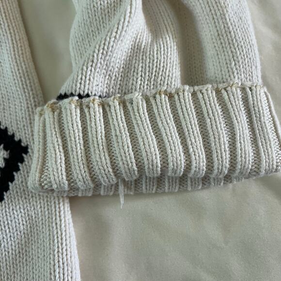 Vtg Y2K White Argyle Diamond Cardigan Wmns M Preppy Academia - Picture 3 of 11